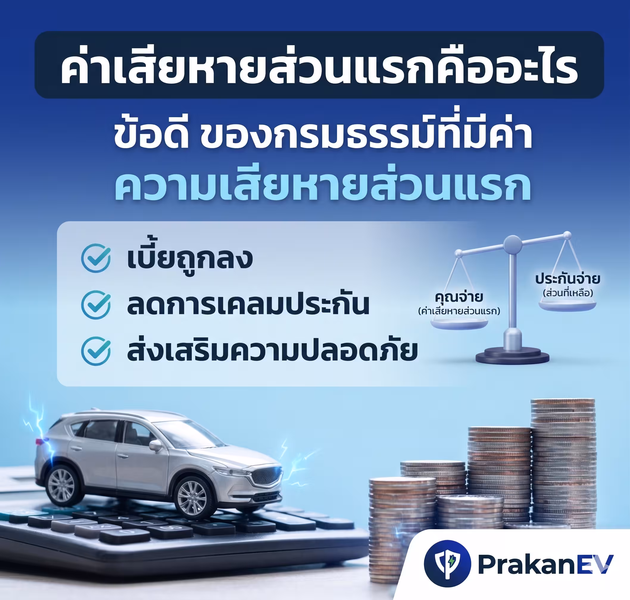 ตารางเปรียบเทียบค่าเสียหายส่วนแรก