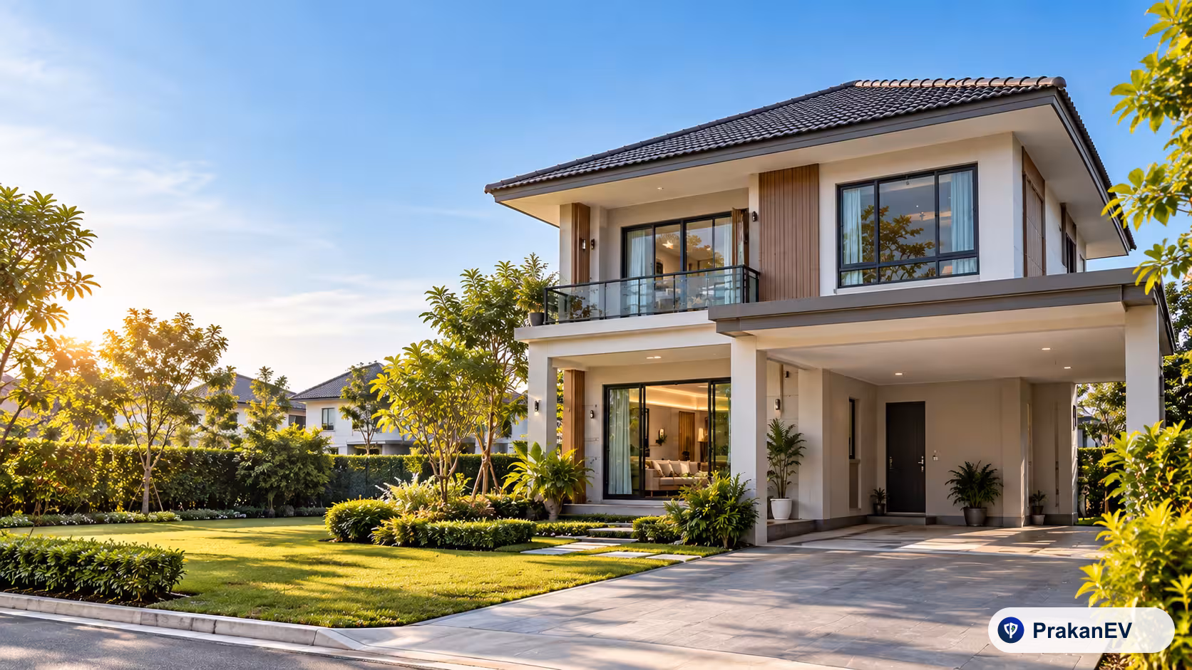 A home and garden covered by home insurance