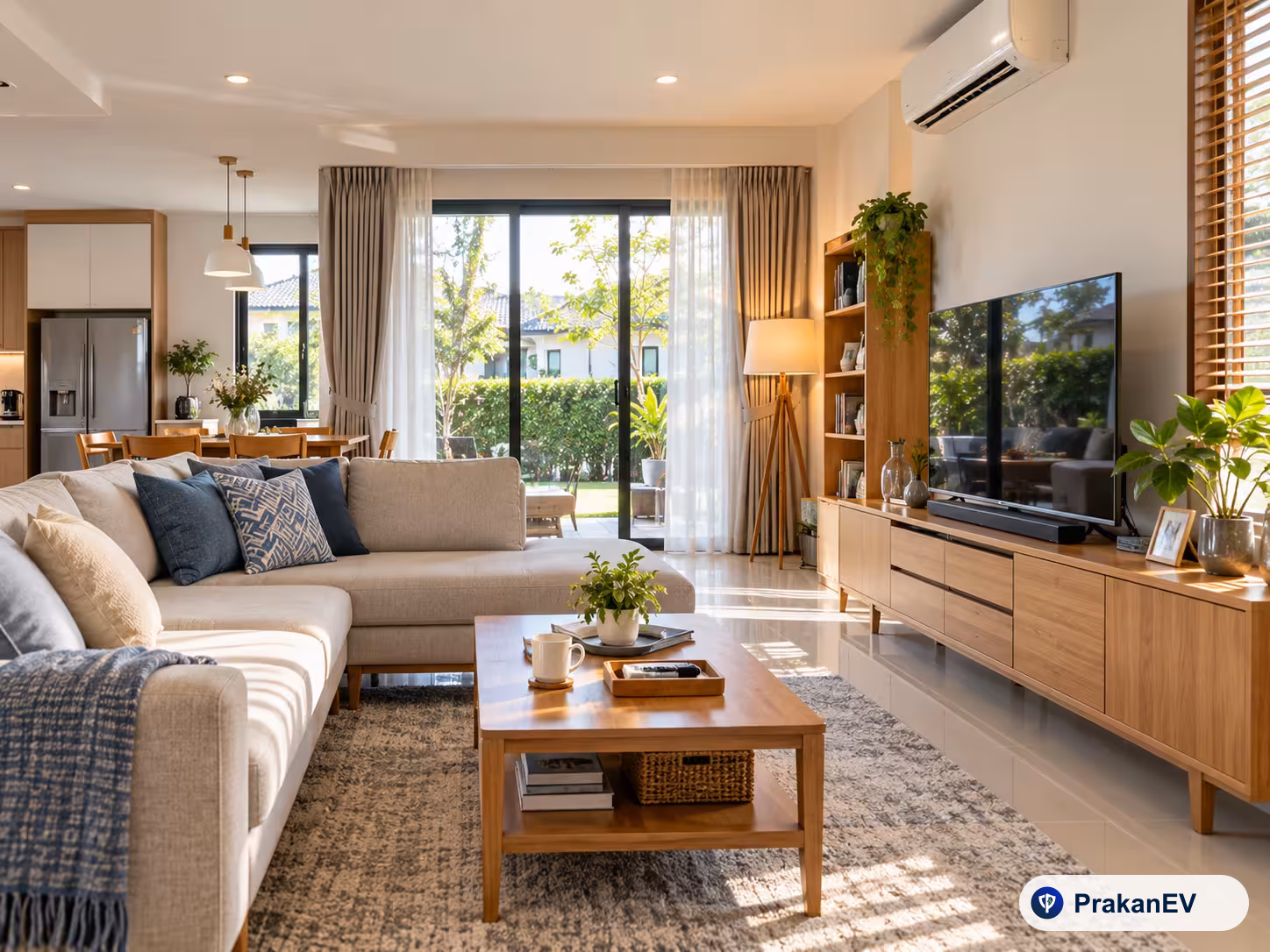 A living room and home contents covered by home insurance